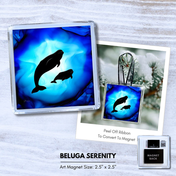 Beluga Serenity 2-In-1 Ornament & Magnet - Wholesale