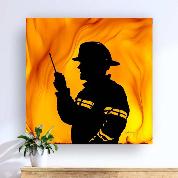 Chief In Action - Fire Art Print