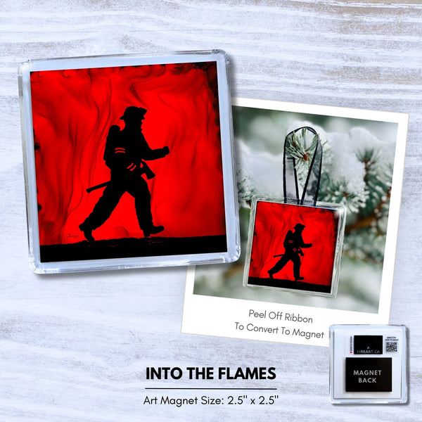 Into The Flames 2-In-1 Ornament & Magnet - Wholesale