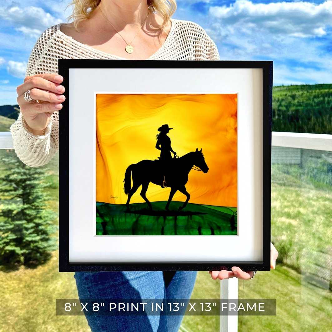 Life On Horseback - Fire Art Print