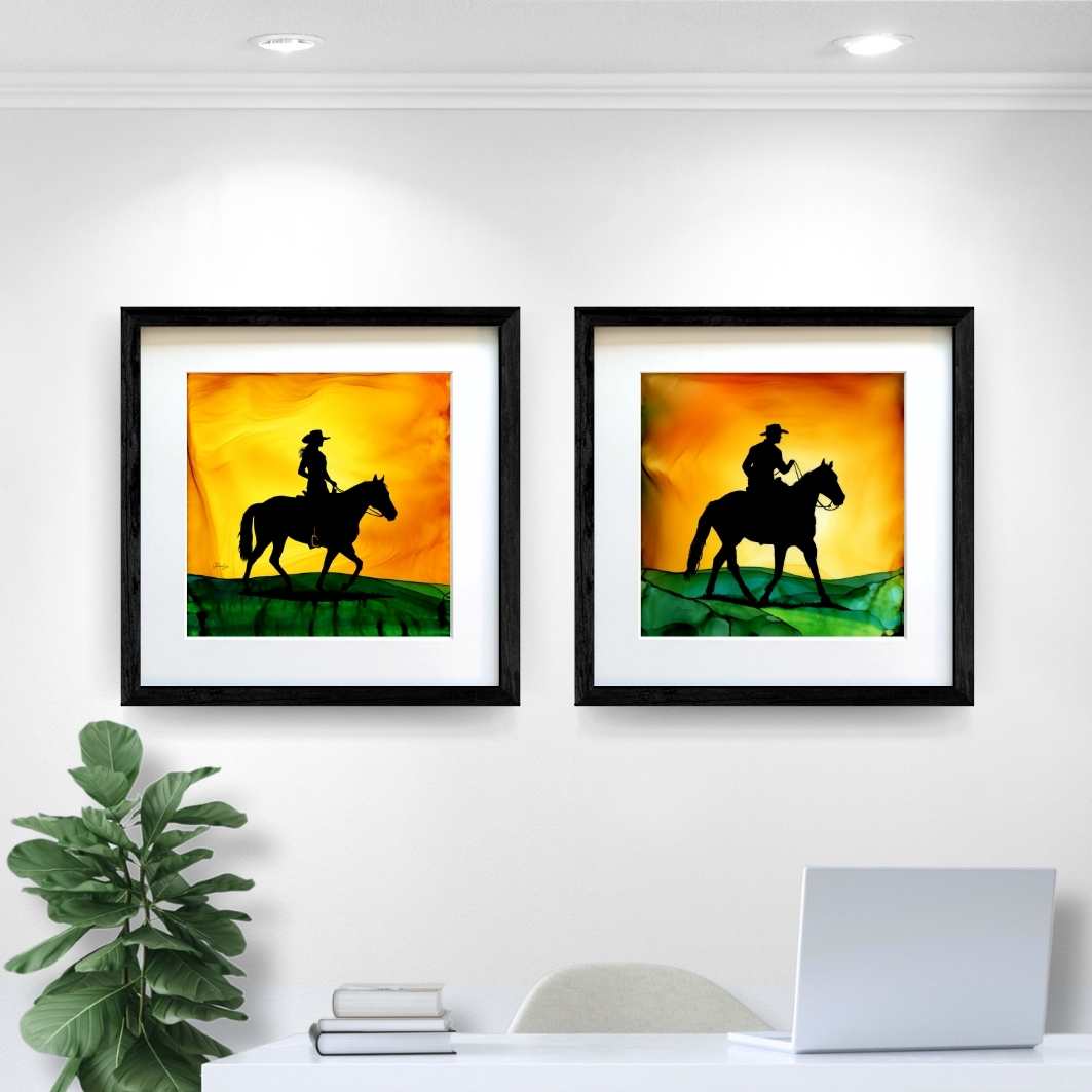 Life On Horseback - Fire Art Print