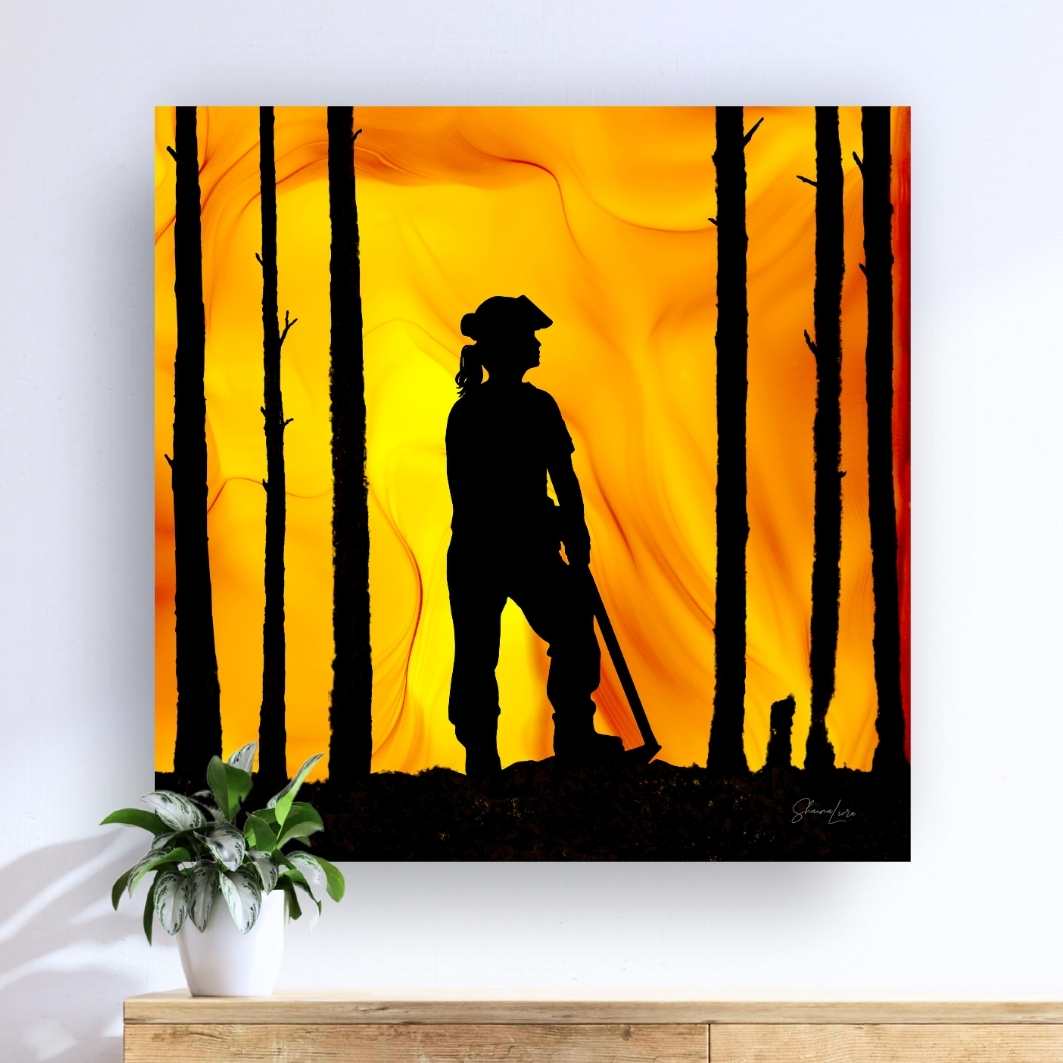 Wildland Warrior - Woman - Fire Art Print