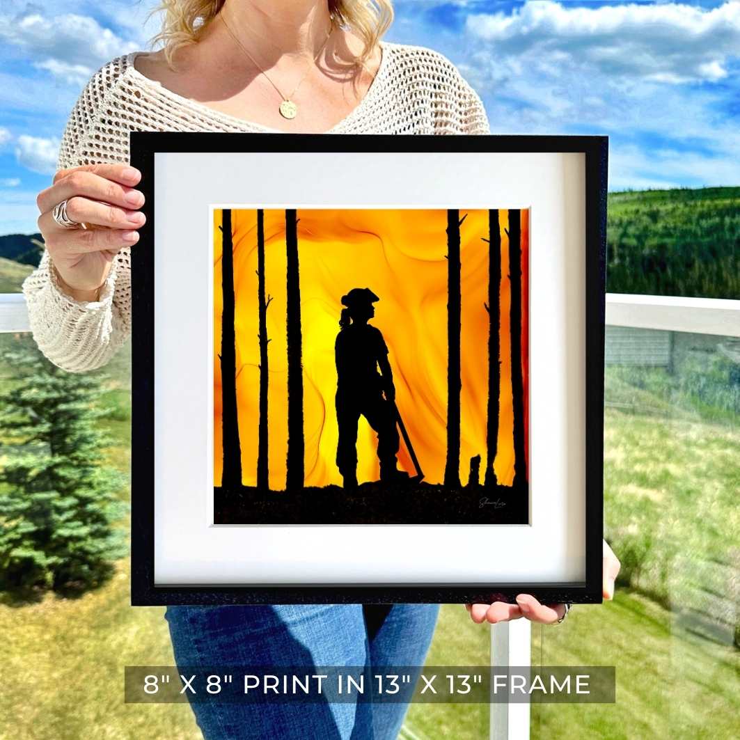 Wildland Warrior - Woman - Fire Art Print