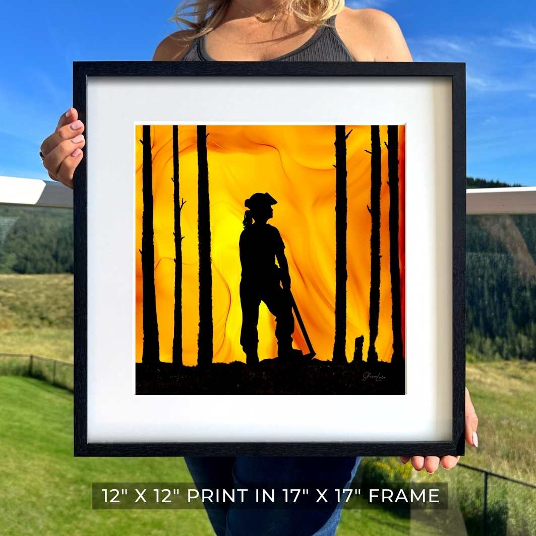 Wildland Warrior - Woman - Fire Art Print