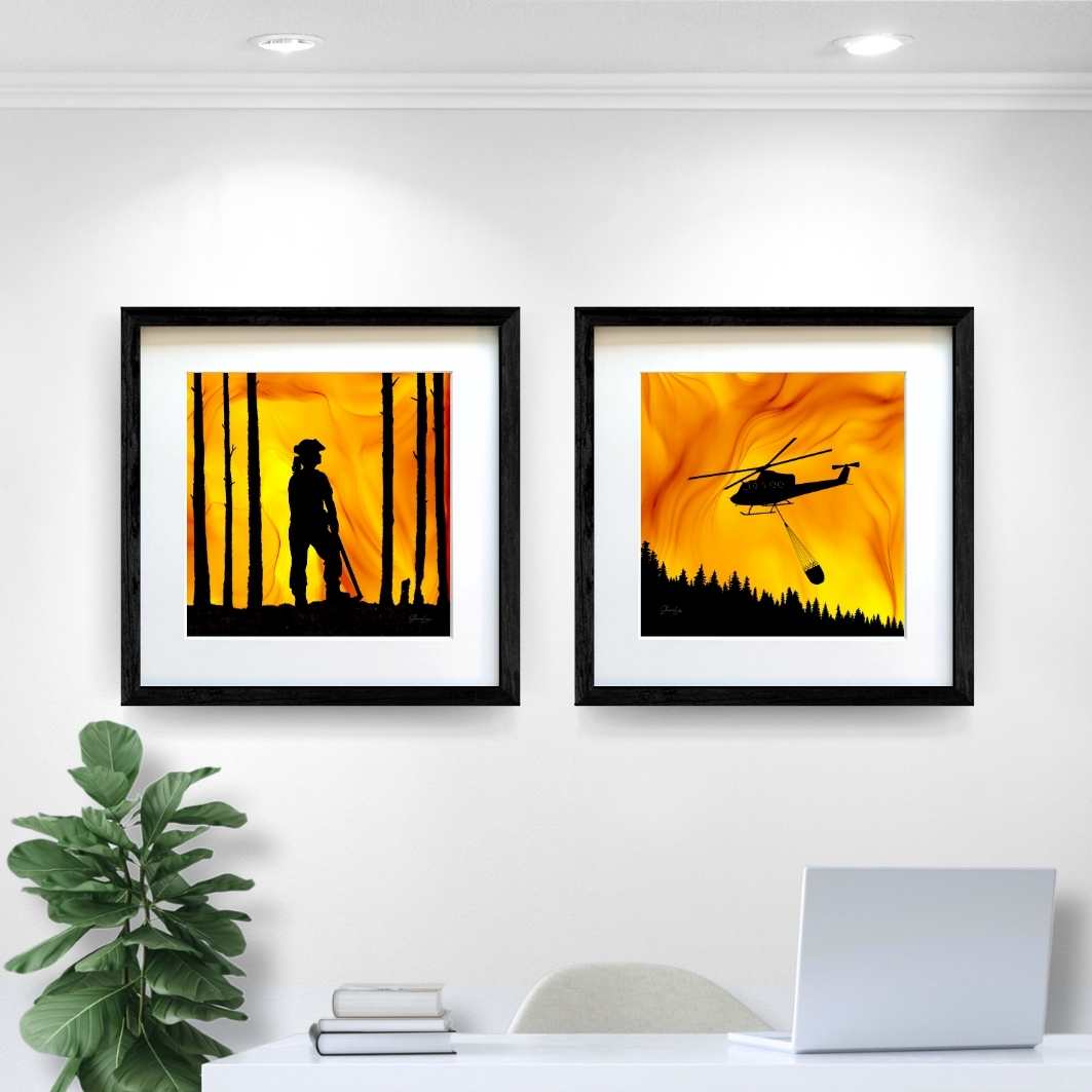 Wildland Warrior - Woman - Fire Art Print